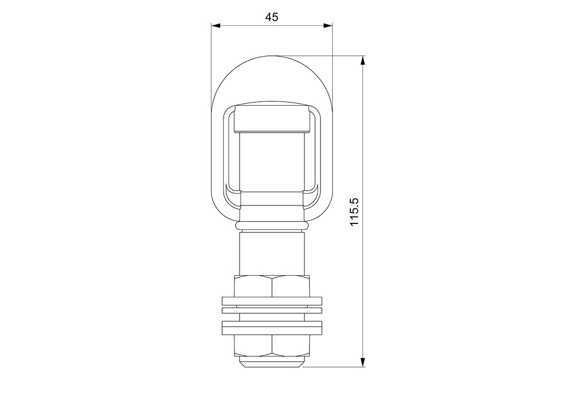 Socket to be screwed - ISO 4148/4165